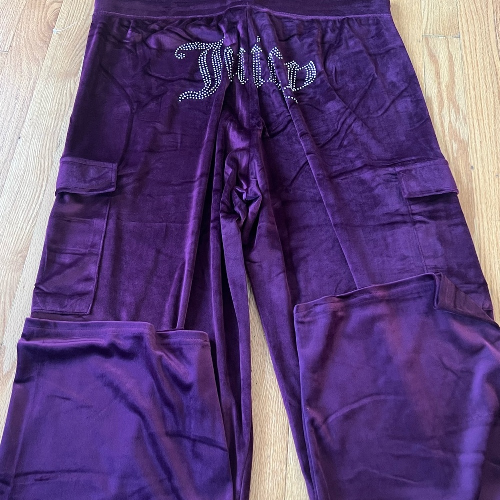 Juicy Couture Deep Purple burgundy Velour Sleepwear lounge or pajama pants